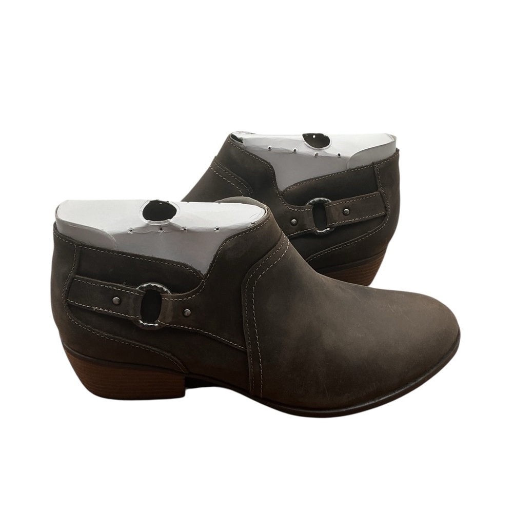 NWT Clarks Charlten Grace taupe oily leather Ankle Boots size 11 - Picture 11 of 12